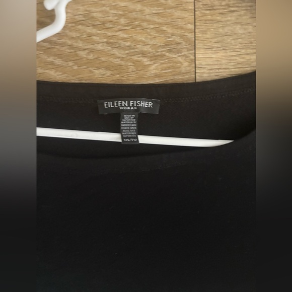 Eileen Fisher Tunic Blouse Womens One Size Stretch Jersey Knit Minimalist preppy - Picture 8 of 10